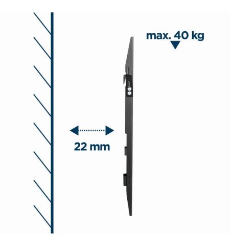 Suport TV de perete (fix), 37”-70” Gembird ”WM-70F-02”, Back