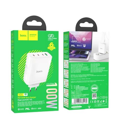 Быстрое зарядное устройство HOCO N31 Leader PD100w