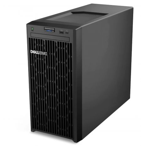 Dell PowerEdge T150 Tower, Intel Xeon E-2314 (2.8GHz, 8M Cache, 4C/4T, 65W), 1x16GB DDR4 UDIMM RAM, 2TB 7.2K RPM SATA HDD (Chassis up to 4x3,5” Cabled HDD), iDRAC9 Basic, On-Board LOM Broadcom 5720 Dual Port 1Gb , TPM 2.0, Single cabled 300W PSU.