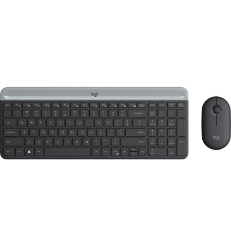 Беспроводная клавиатура и мышка Logitech Combo MK470 Slim/ 2.4GHz nano USB receiver/ Graphite