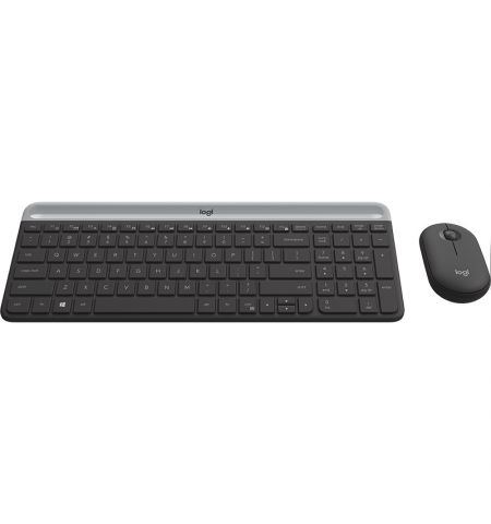 Беспроводная клавиатура и мышка Logitech Combo MK470 Slim/ 2.4GHz nano USB receiver/ Graphite