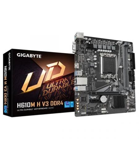 Материнская плата GIGABYTE H610M H V3 DDR4/ 1700/ H610/ DDR4/ mATX