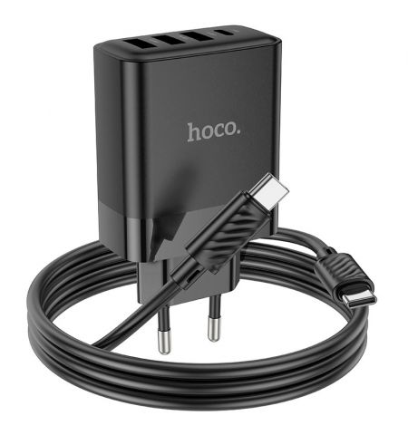 Зарядное устройство HOCO C127A  Intelligent / up to PD45W / QC3.0, Black