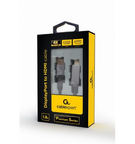 Кабель DP-HDMI  Cablexpert CC-DP-HDMI-4K-6, 1.8m