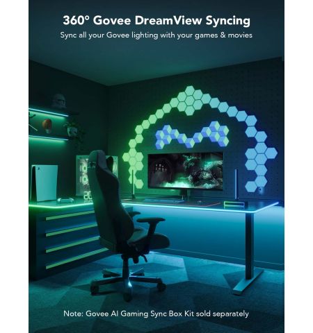 Неоновая световая веревка для столов Neon Rope Light for Desks GOVEE RGBIC LED / 5m / Multicolor / Wi-Fi / Bluetooth