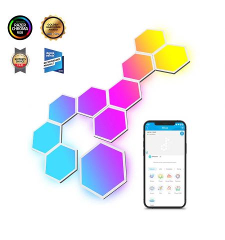 Шестиугольные световые панели GOVEE Glide Hexa Light Panels / 10 Pack / Wi-Fi + BT / Multicolor