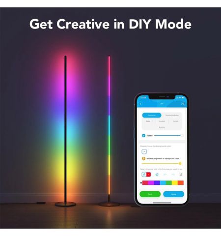 Торшер GOVEE RGBICW Floor Lamp, Wi-Fi + BT, Multicolor + Extra White LEDs