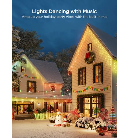 Уличная гирлянда в виде сосулек GOVEE RGBIC Icicle Ligths 10M