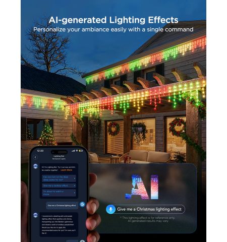 Уличная гирлянда в виде сосулек GOVEE RGBIC Icicle Ligths 10M