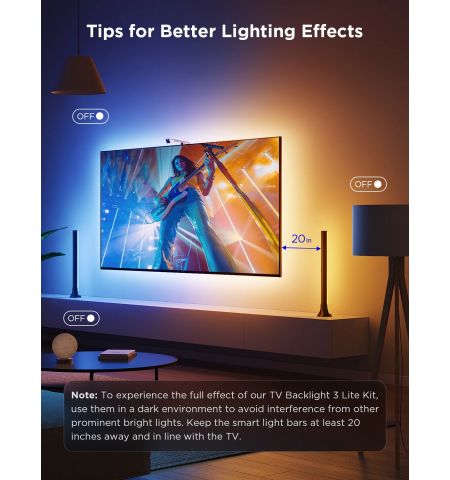 Светодиодная лента для телевизора Govee TV Backlight 3 Lite Kit t (55”-65” + Light Bars 40”-70”)