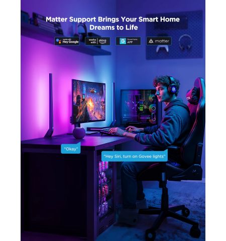 Светодиодная лента для телевизора GOVEE AI Sync Box 2 (55”-65”)