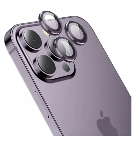 HOCO V12 3D Eagle eye metal lens film Purple for iPhone 14 Series