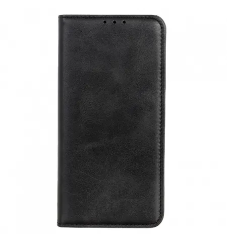 Flip case Smooth/plain leather for Xiaomi Redmi Note Black