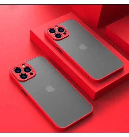 Shockproof armored matte Red case for iPhone 13 Series