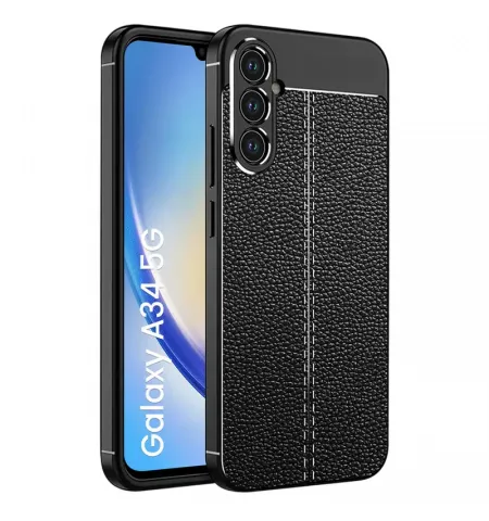 Чехол Xcover Samsung Galaxy A34 - Leather, Чёрный