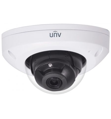 UNV IPC314SR-DVPF36, Prime-II DOME 4Mp, 1/3", Fixed lens 3.6mm, IR up to 30m, 2592*1520: 20fps; 2560*1440: 25fps, Ultra 265/H.264/MJPEG, MicroSD, Corridor mode, Mic,  Audio 1/1, WDR 120db, LightHunter, IP67&IK10, Triple streams, 3-Axis, DC12V/PoE