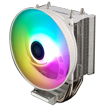 XILENCE Cooler XC229 "M403PRO.W.ARGB", Intel: LGA2011 / 1200 / 1156 / 1155 / 1151 / 1150; AMD: AM4 / AM3+ / AM3 / AM2+ / AM2 / FM2+ / FM2 / FM1, up to 150W, 120х120х25mm, Hydro-bearing fan, 500~1800rpm, 14.0~25.6dBA, 65.4CFM, 4pin, PWM, 3 heatpipes