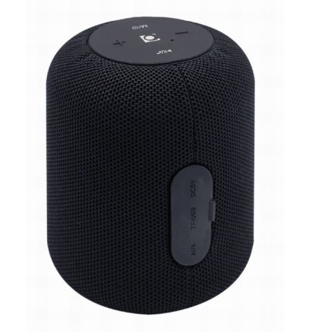 Gembird SPK-BT-15-BK, Bluetooth Portable Speaker, 5W RMS, Bluetooth v.5.1, Built-in microphone, microSD, built-in lithium battery - 1200 mAh, FM-radio: power and audio cables are anntena, Black