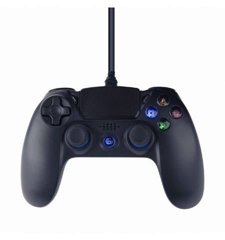 Gembird JPD-PS4U-01 Wired vibration game controller for PlayStation 4 or PC, Black