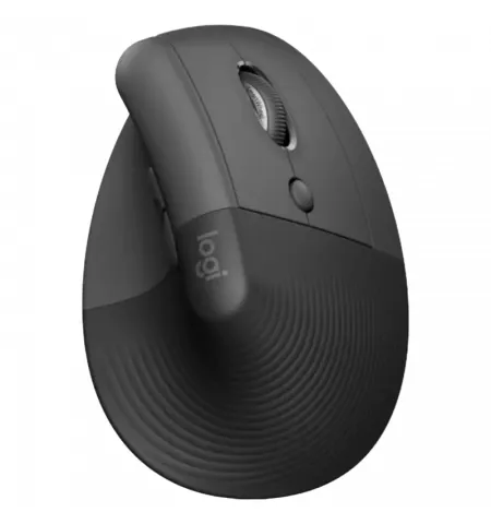 Беcпроводная мышь Logitech Lift Vertical for Business, Графитовый