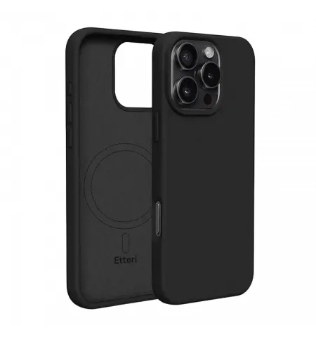 Чехол Etteri Silicone Mag case для iPhone 16 Pro Max, Чёрный