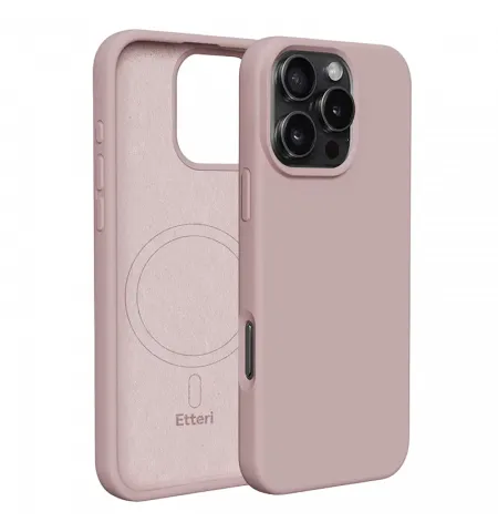 Чехол Etteri Silicone Mag case for iPhone 16 Pro, Light Pink