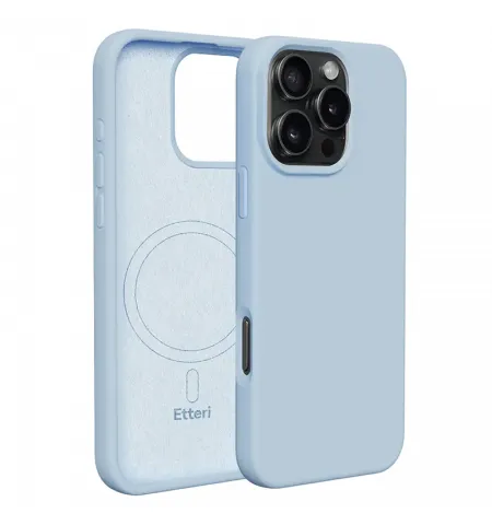 Чехол Etteri Silicone Mag case для iPhone 16 Pro Max, Голубой