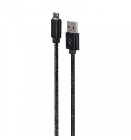 Кабель для зарядки и синхронизации Cablexpert MicroUSB/USB2.0,  1.8м, Чёрный