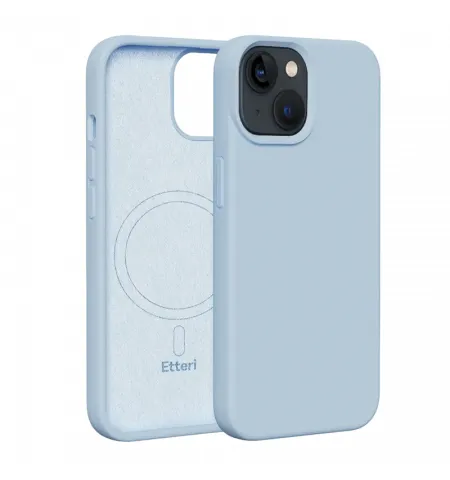 Чехол Etteri Silicone Mag case для iPhone 14, Голубой