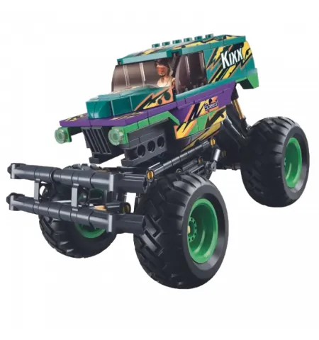 Конструктор Sluban B1158, 6 "Monster Truck", с инерцией, 6+, Зеленый | Лиловый