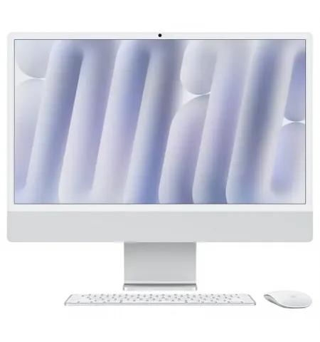 Моноблок Apple iMac A3247, 24", M4 with 8-core CPU and 8-core GPU, 16Гб/256Гб, macOS Sequoia, Серебристый