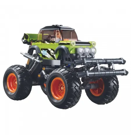 Конструктор Sluban B1158, 6 "Monster Truck", с инерцией, 6+, Зеленый