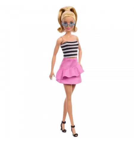 Кукла Barbie "Модница в полосатом топе и юбке"