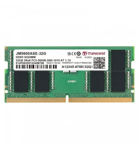 Оперативная память Transcend JetRam, DDR5 SDRAM, 5600 МГц, 48Гб, JM5600ASE-48G