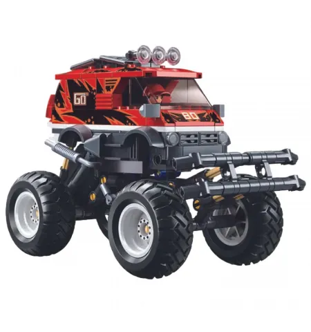 Конструктор Sluban B1158, 6 "Monster Truck", с инерцией, 6+, Красный