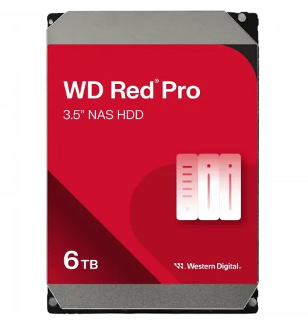 Жесткий диск Western Digital WD Red Pro, 3.5", 6 ТБ