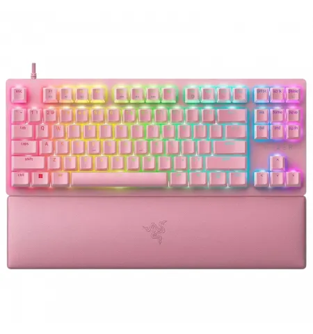 Клавиатура Razer Huntsman V2 TKL, Проводное, Розовый