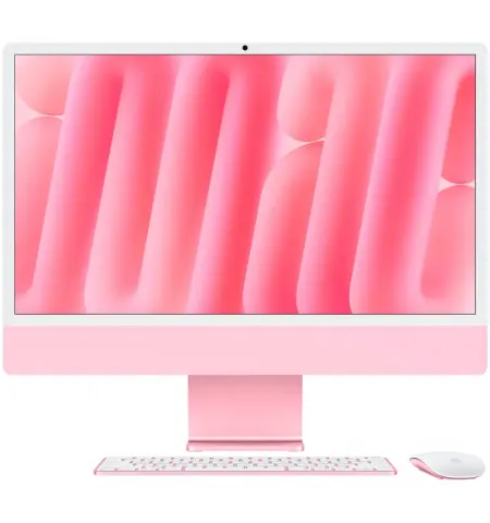 Моноблок Apple iMac A3137, 24", M4 with 10-core CPU and 10-core GPU, 16Гб/256Гб, macOS Sequoia, Розовый