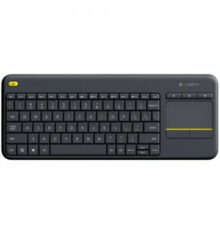 Клавиатура Logitech K400 Plus, Беспроводное, Чёрный