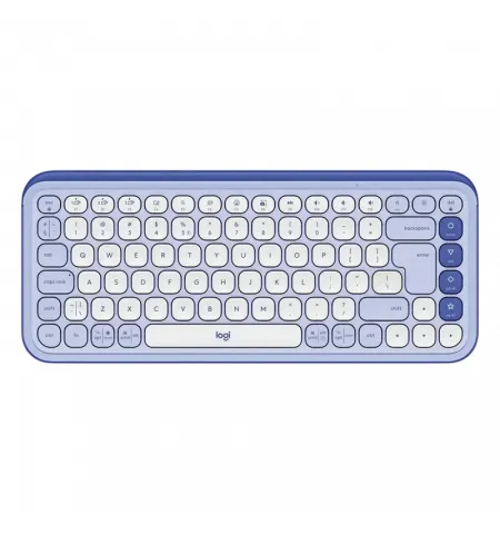 Клавиатура Logitech POP ICON, Беспроводное, Liliac | White