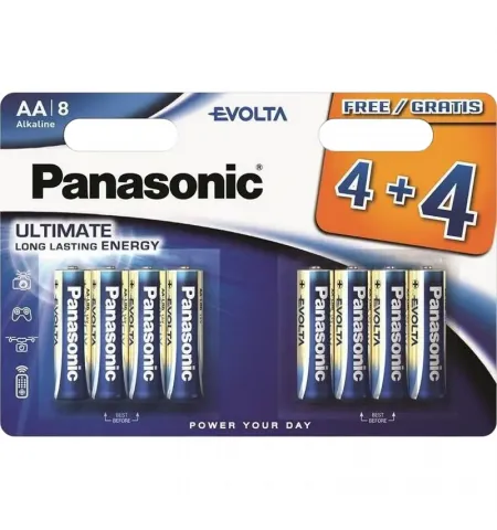 Батарейки Panasonic LR6EGE, AA, 8шт.