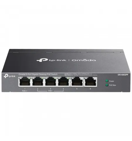 PoE коммутатор TP-LINK DS106GPP, 1x PoE++, 3x PoE+