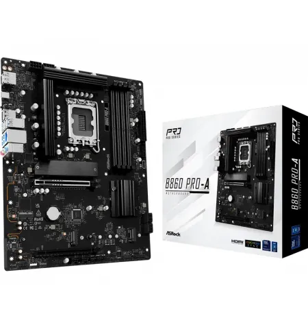 Материнская плата ASRock B860 Pro-A, LGA1851, Intel B860, ATX