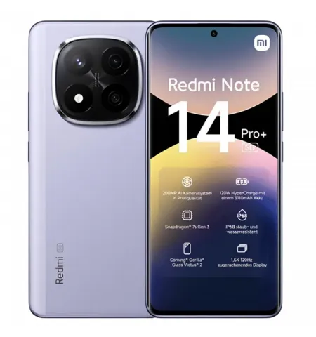 Смартфон Xiaomi Redmi Note 14 Pro+, 12Гб/512Гб, Lavender Purple