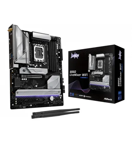 Материнская плата ASRock B860 LiveMixer WiFi, LGA1851, Intel B860, ATX