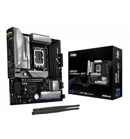 Материнская плата ASRock B860M LiveMixer WiFi, LGA1851, Intel B860, Micro-ATX