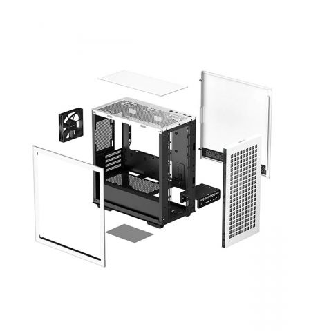 Carcasa DEEPCOOL CH370 WH / w/oPSU / Side-Window / 1x120mm / ATX / White
