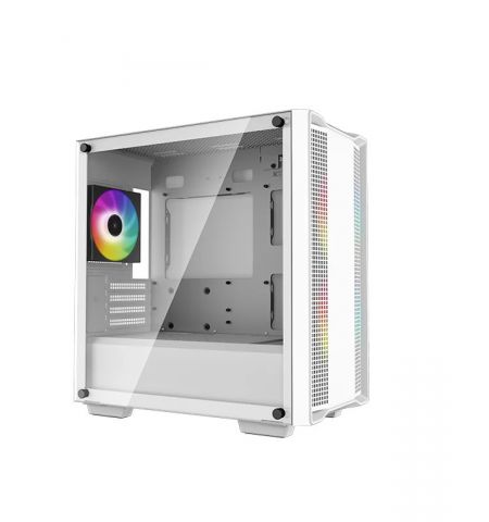 Carcasa DEEPCOOL CC360 WH ARGB / w/oPSU / Side panel / 3x120mm ARGB fans / ATX / White