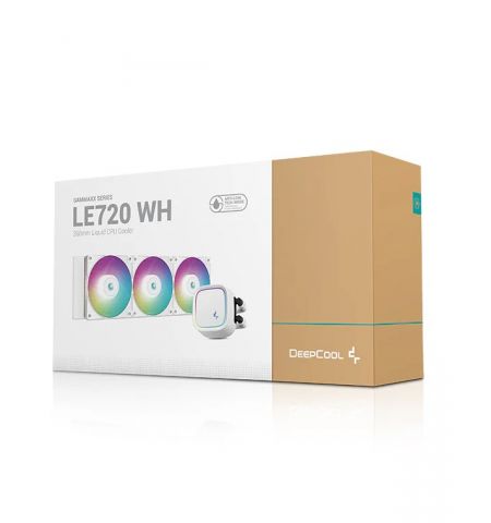 Sistem de racire lichid DEEPCOOL LE720 WH / Universal / 250W / fans: 500~2250pm, pump: 2550rpm / 17.6~32.9dBA / 85.85CFM / White