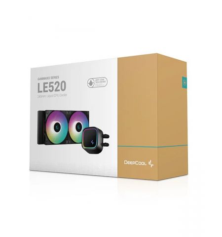 Sistem de racire lichid DEEPCOOL LE520 / Universal / 240W / fans: 500~2250pm, pump: 2550rpm / 17.6~32.9dBA / 85.85CFM / Black